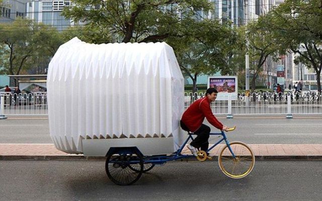 Solução pra quem não tem casa, mas tem uma bicicleta!