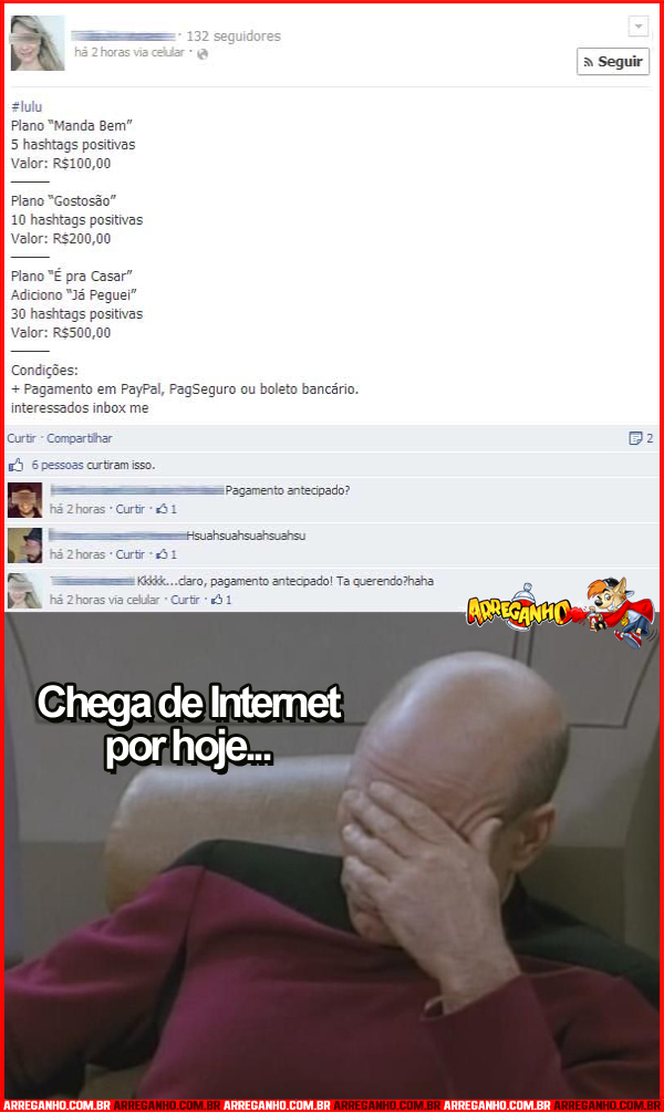 Não tá fácil pra ninguém...
