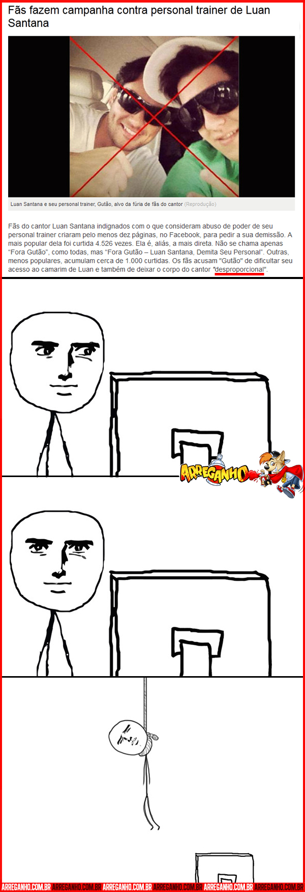 Tá ficando desproporcional