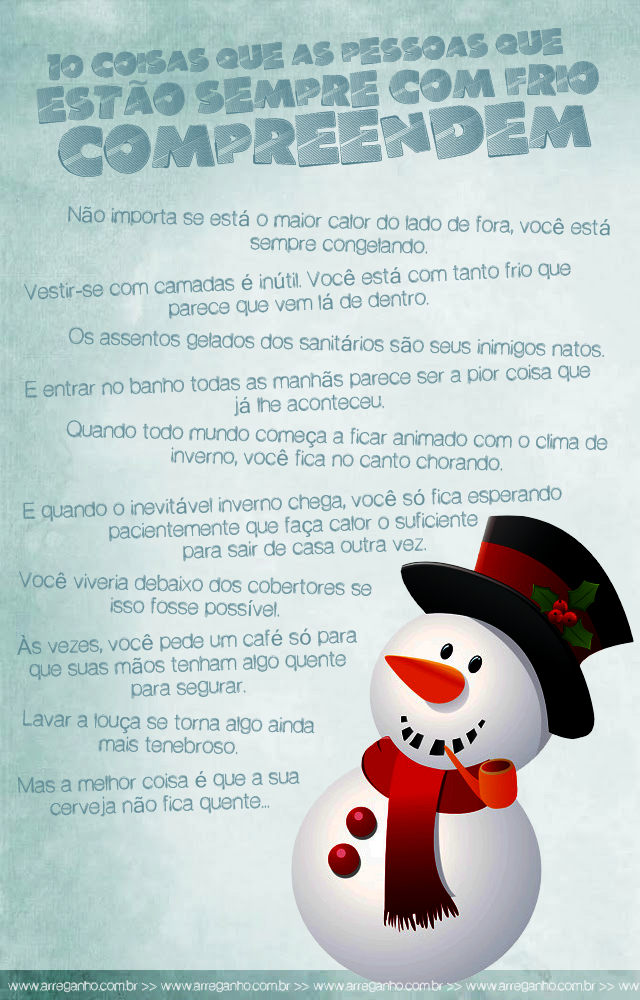 10 Coisas que as pessoas que estão sempre com frio compreendem!