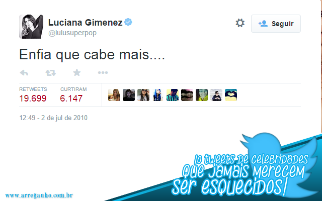 10 Tweets de celebridades que jamais devem ser esquecidos!