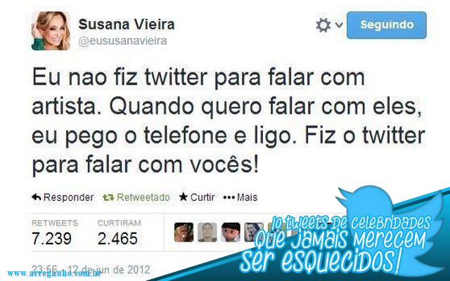 10 Tweets de celebridades que jamais devem ser esquecidos!